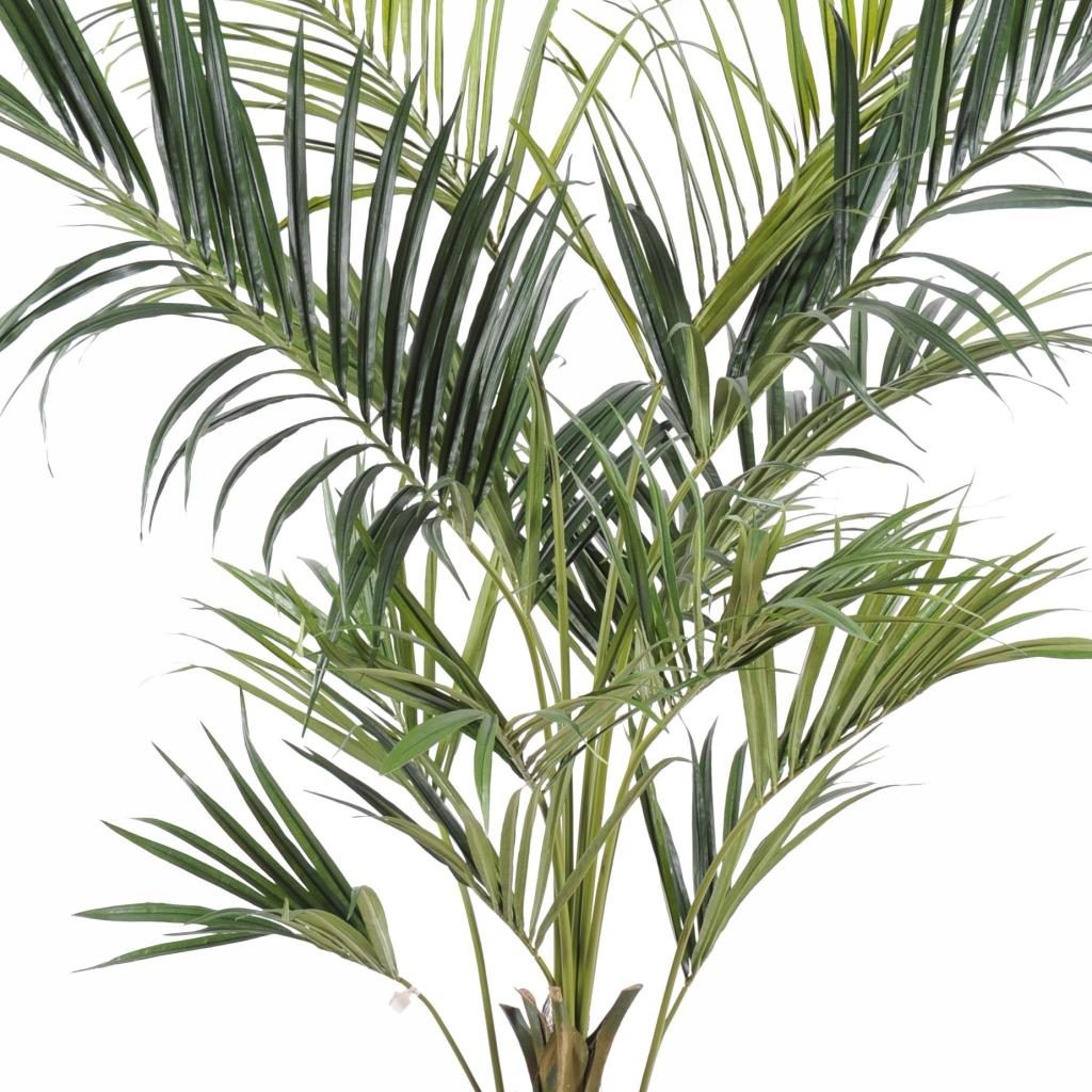 Autre angle : kentia artificiel de 190 cm composé de quatorze palmes vertes